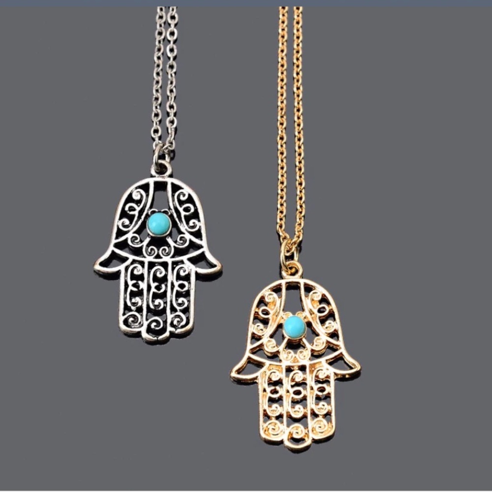 Hand of Good Luck Gold & Silver Necklaces